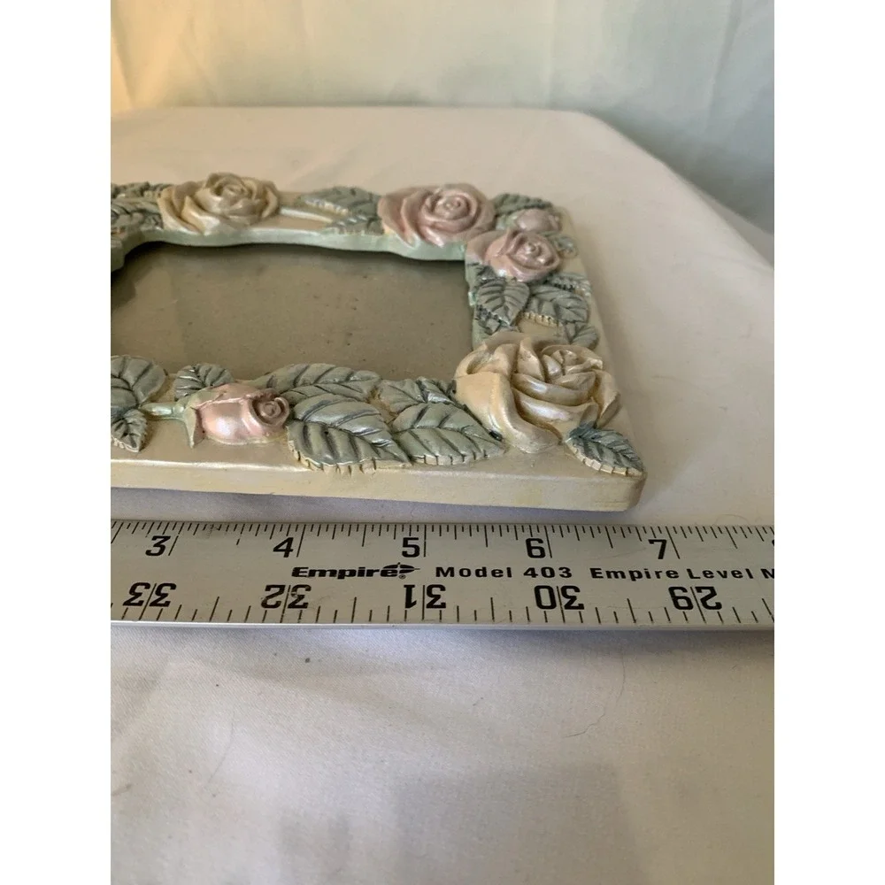 Figi Graphics Vintage Picture Frame Set 2 1990 Rose Floral Pink Cream PF-GN-34